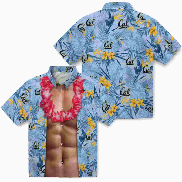 Chest Illusion Blue California Golden Bears Hawaiian Shirt
