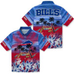 Customized Tropical Canoe Blue Buffalo Bills Hawaiian Shirt