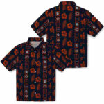 Framed Floral Blue Chicago Bears Hawaiian Shirt