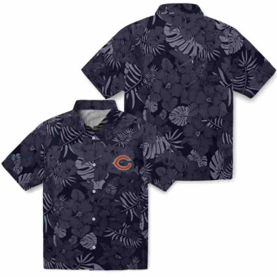 Jungle Vibes Blue Chicago Bears Hawaiian Shirt