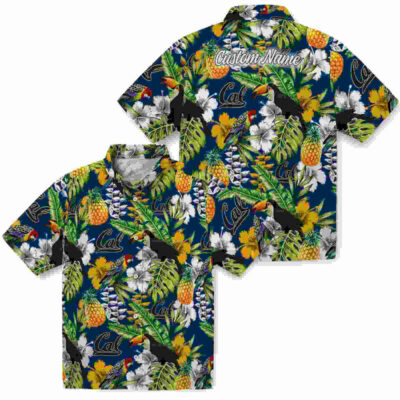 Customized Tropical Toucan Blue Green California Golden Bears Hawaiian Shirt