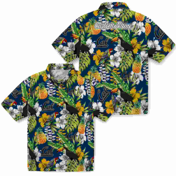 Customized Tropical Toucan Blue Green California Golden Bears Hawaiian Shirt