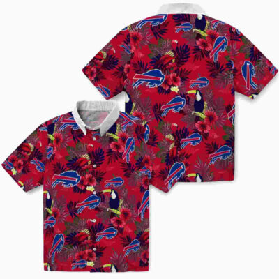 Floral Toucan Blue Red Buffalo Bills Hawaiian Shirt