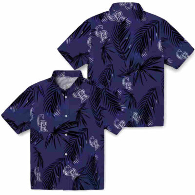 Palm Leaf Blue Colorado Rockies Hawaiian Shirt