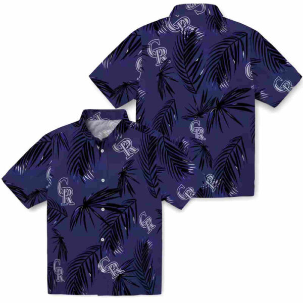 Palm Leaf Blue Colorado Rockies Hawaiian Shirt