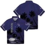 Beach Sunset Blue Black Colorado Rockies Hawaiian Shirt