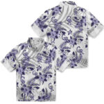 Hibiscus Palm Leaves Blue White Colorado Rockies Hawaiian Shirt