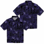 Tropical Patchwork Blue Black Colorado Rockies Hawaiian Shirt